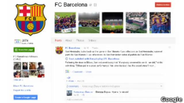 Скриншот социальной сети Google+