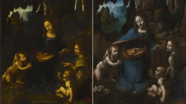 Две версии картины "Мадонна в скалах"