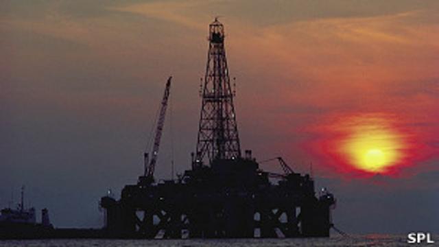 Plataforma petrolera en el Golfo de México