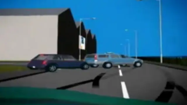 simulación de un accidente