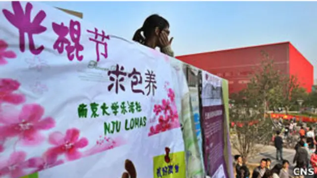 写着“光棍节，求包养”的海报出现在南京一所高校校园内，吸引了不少眼球。
