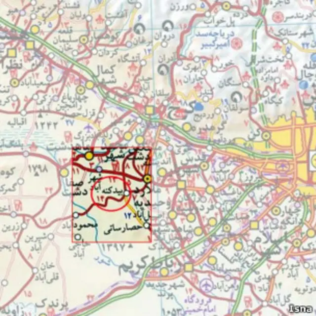 نقشه محل پادگان_خبرگزاری ایسنا