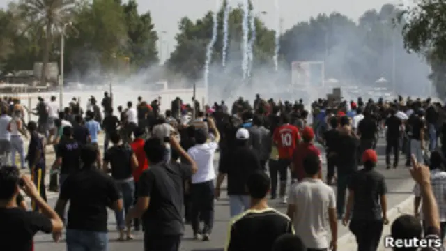 مظاهرات ضد الحكومة في قرية قرب المنامة