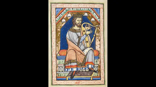 Este es el salterio de Westminster (1200), con una representación del presunto autor de los Salmos, el Rey David. © British Library/British Library Board