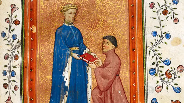 "Es fabuloso. Los colores y el oro iluminan las páginas. Hay un libro en la colección que tiene tantas imágenes como la Galería Nacional", le cuenta a la BBC el curador principal de la exposición de estas ilustraciones de la Biblioteca Británica, Scot McKendrick. © British Library/British Library Board