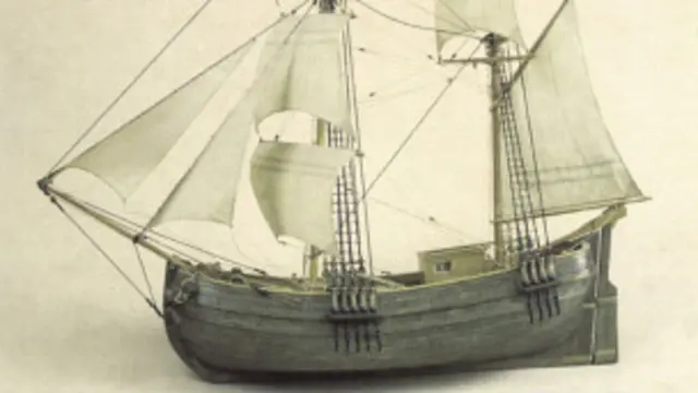 Макет корабля русских поморов