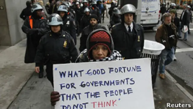 वॉल स्ट्रीट, अमरीका, प्रदर्शन