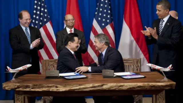 Obama menyaksikan perjanjian Boeing Lion Air