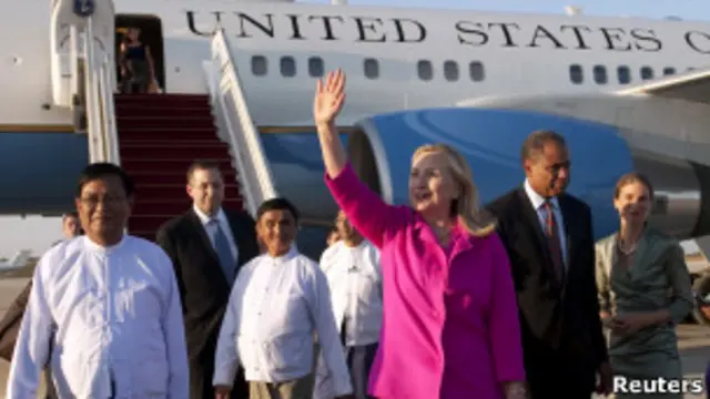 Ngoại trưởng Hillary Clinton ở Nay Pi Taw