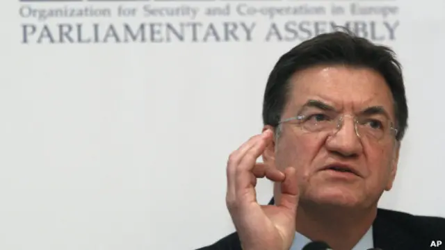 Konferensi pers OSCE di Moskow oleh Petros Efthymio