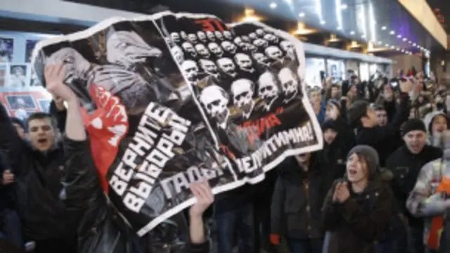 Unjuk rasa kelompok oposisi ini disebut terbesar sejak Vladimir Putin berkuasa.