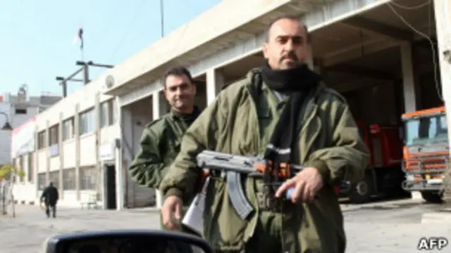 aparat keamanan di homs