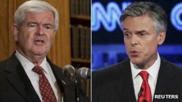 Gingrich y Huntsman