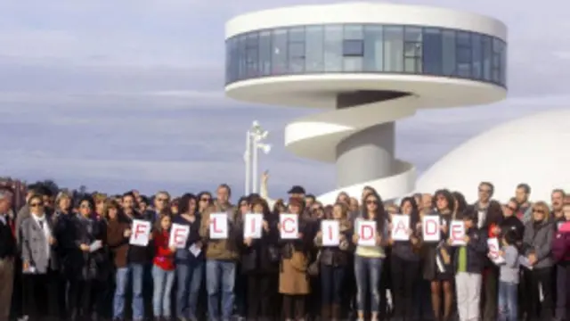 Centro Cultural Niemeyer em Avilés, na Espanha. Cortesia