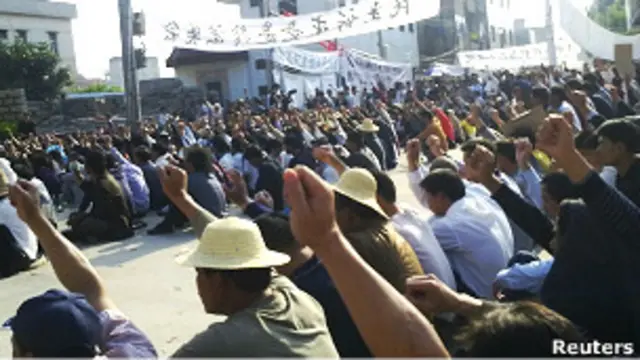 Митинг в поселке Укань