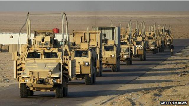 اخر رتل للقوات الامريكية يغادر العراق