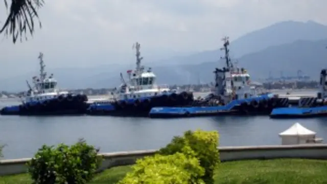 Barcos en el puerto de Manzanillo, Colima