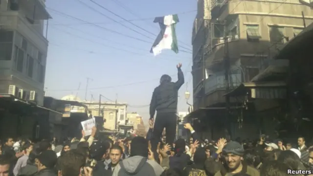 unjuk rasa di damaskus