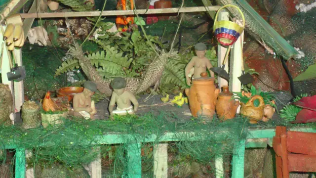 Pesebre chavista en el Ministerio de la Mujer en Caracas