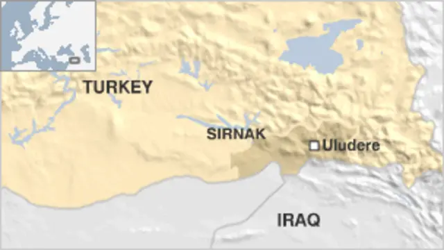 Peta perbatasan Irak-Turki