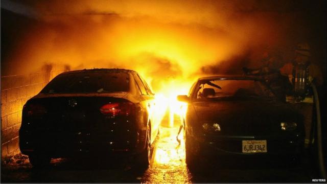 Машины в огне