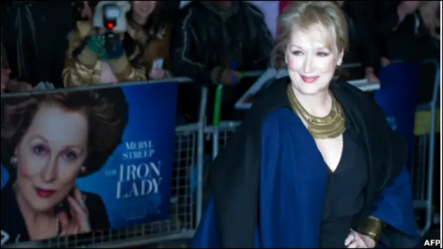 梅丽尔·斯特里普在伦敦出席《铁娘子》欧洲首映式