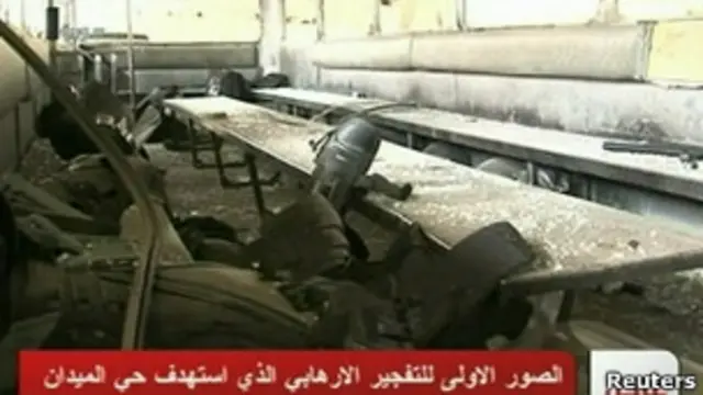 تصویری از انفجار امروز در دمشق