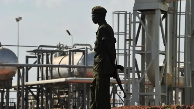 Saldhiga shidaalka ee gobolka Unity ee Koonfurta Sudan.