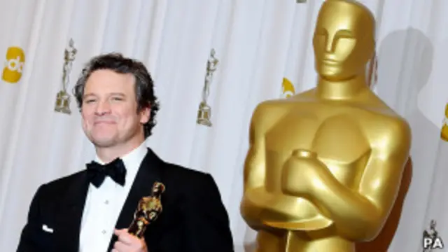 Colin Firth ketika meraih Oscar sebagai pemeran utama terbaik.