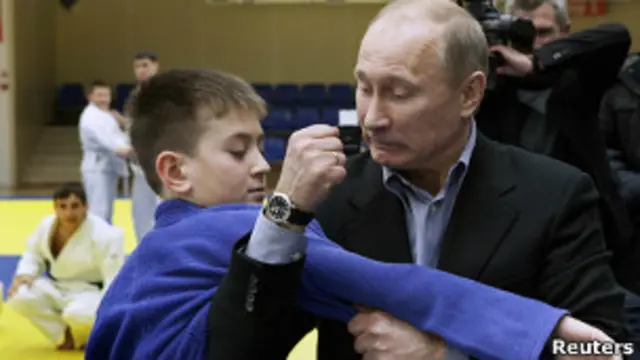 Путин на уроке дзюдо