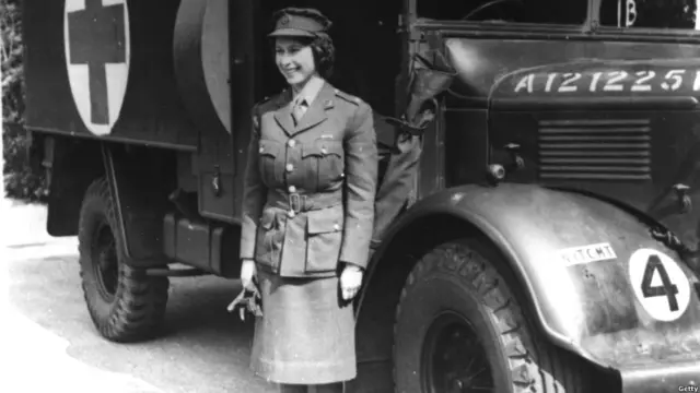 1945 год: принцесса Елизавета в военной форме
