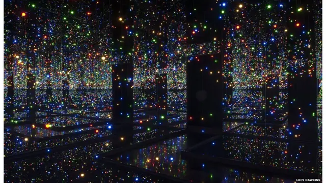 展覽還包括一個名為《無限鏡室》（Infinity Mirrored Room ）的作品，展現2011年的多彩生活。