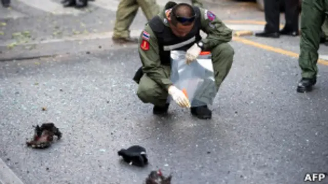 Suasana setelah ledakan di Bangkok