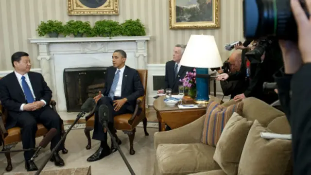 Ông Tập Cận Bình (trái) và ông Barack Obama