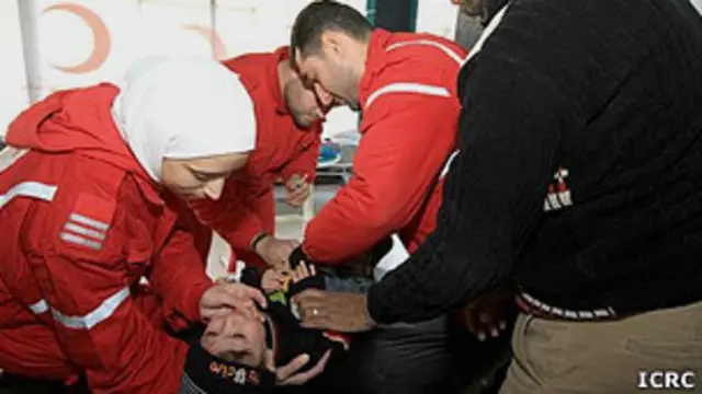 الصليب الأمر يقدم مساعداته لضحايا الحرب في سوريا