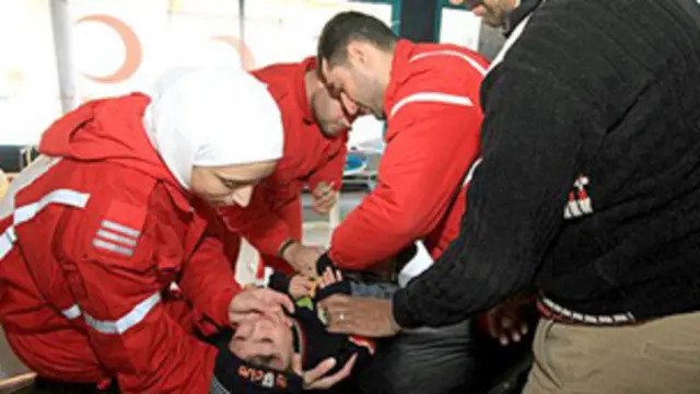 الصليب الأحمر هو وكالة الإغاثة الدولية الوحيدة التي تعمل في سوريا