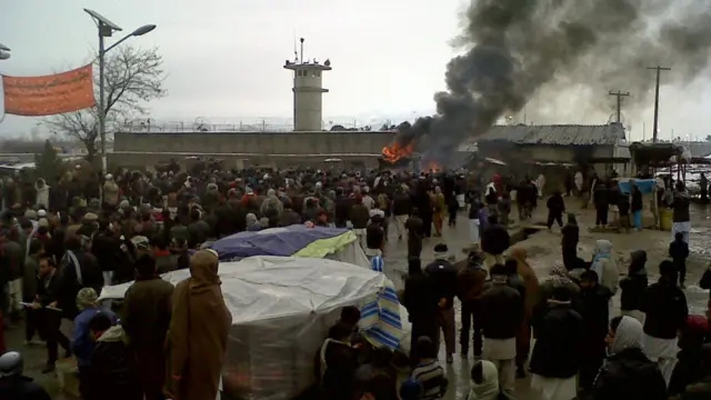 Unjuk rasa di Bagram, Afghanistan