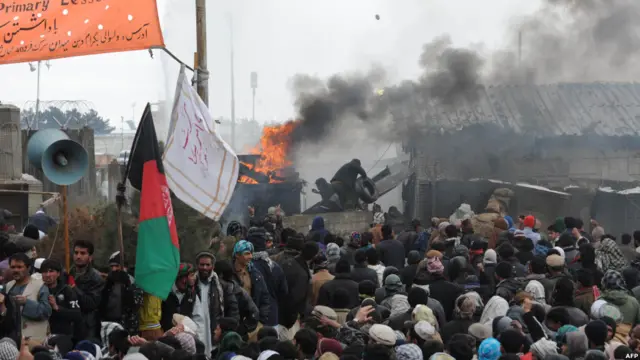 Unjuk rasa di Bagram, Afghanistan