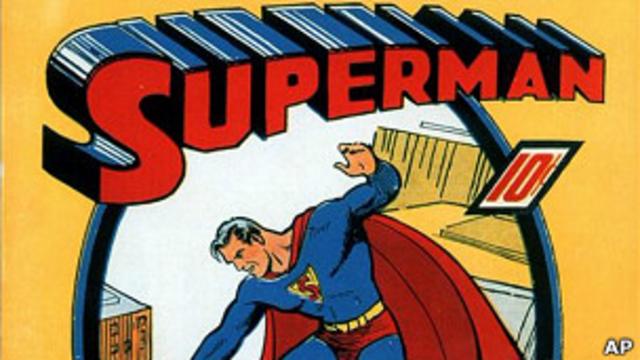 Одна из первых книжек комиксов о Супермене