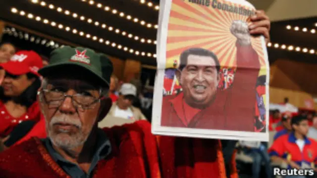 Acto de apoyo a Chávez