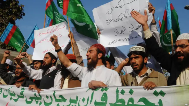 Unjuk rasa di Lahore, Pakistan