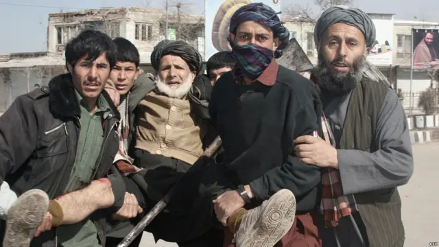 Korban yang cedera dalam unjuk ras adi Afghanistan