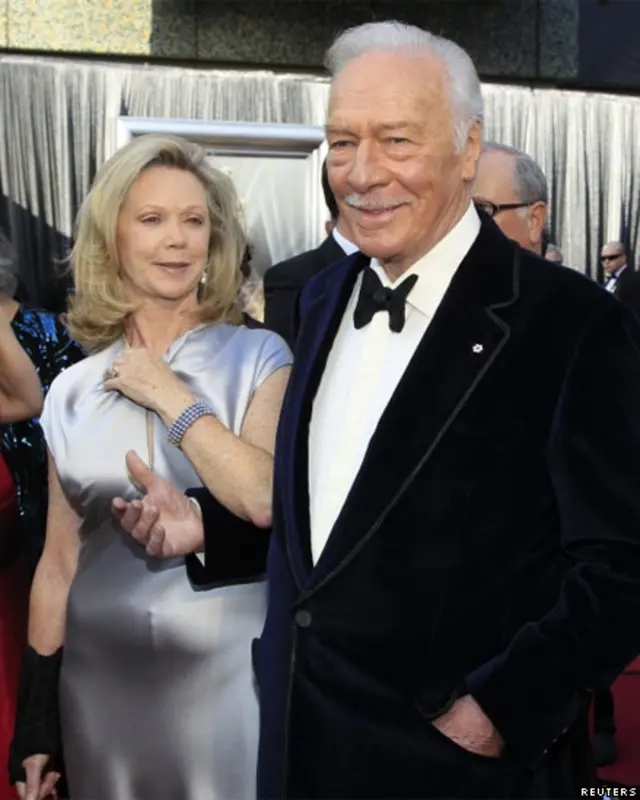 کریستوفر پلامر همراه همسرش. پلامر امسال نامزد اسکار است