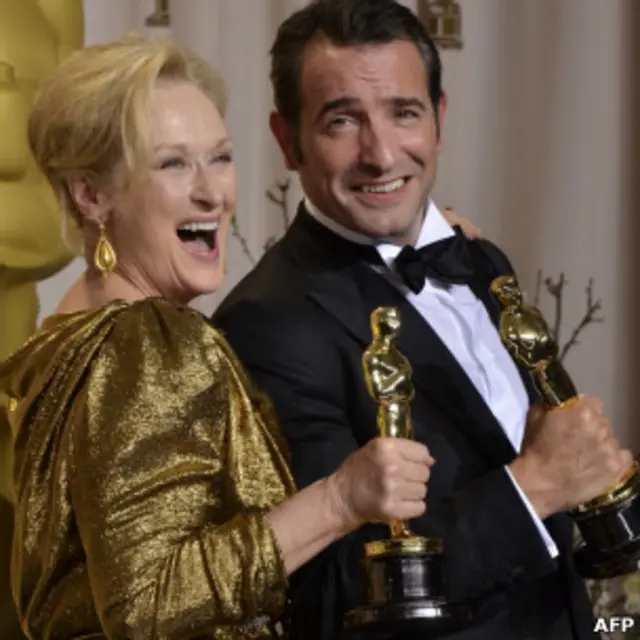 Meryl Streep e Jean Dujardin (AFP)
