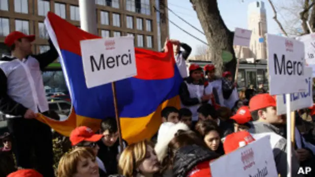 Демонстрация армян в январе