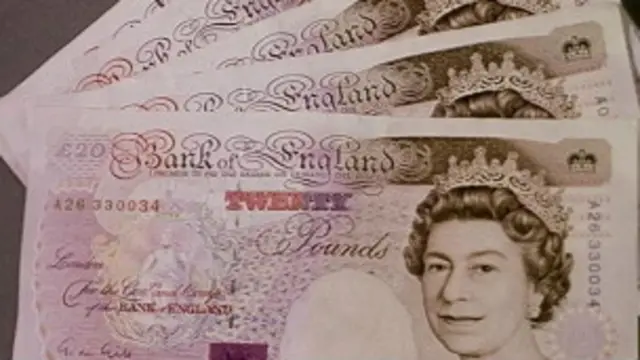 أوراق نقدية من فئة 20 جنيها استرلينيا