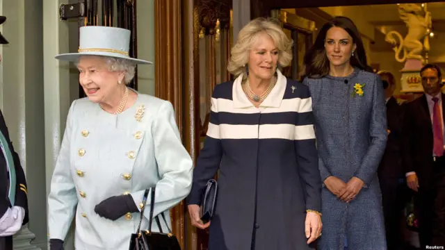 女王、卡米拉和凯特