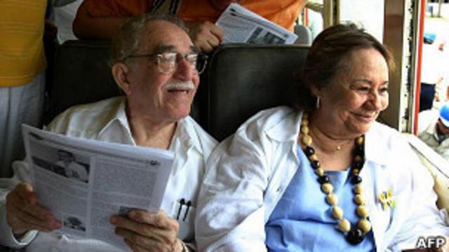 García Márquez y su esposa Mercedes
