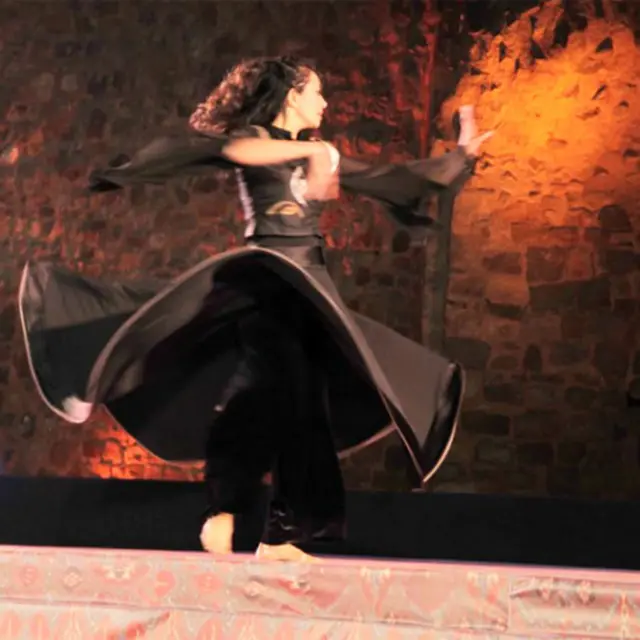 رقاصہ ضیاء ناتھ نے صوفی میوزک اور کلام پر رقص کر کے حاضرین سے خوب داد وصول کی۔