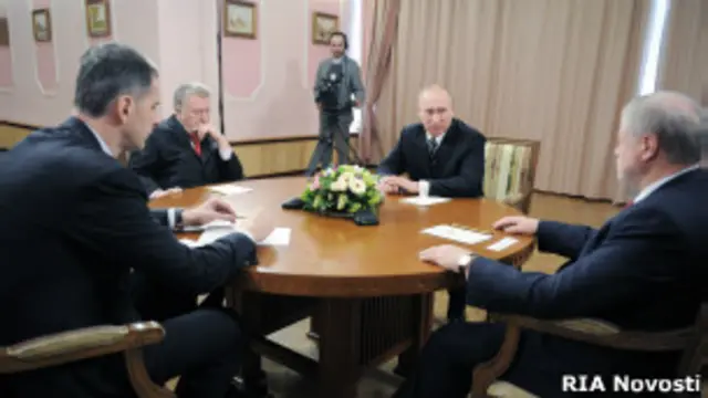 Владимир Путин встречается с кандидатами в президенты 5 марта 2012 года